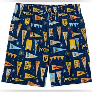 Mickey Mouse and Friends Pennant Flag Sleep Shorts for Adults